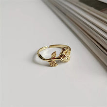 Load image into gallery viewer, NAMABI GOLDEN ROSE silver ring
